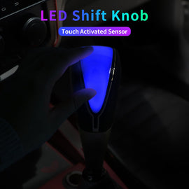 Brand New Universal Blue Touch Activated Sensor LED Light USB Charge Car Auto Gear Shift Knob