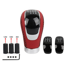 Load image into Gallery viewer, Brand New Universal 5/6 Speed Red Leather Car Manual Racing Gear Stick Shift Knob Shifter M8 M10 M12