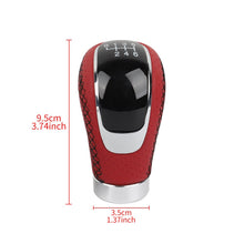 Load image into Gallery viewer, Brand New Universal 5/6 Speed Red Leather Car Manual Racing Gear Stick Shift Knob Shifter M8 M10 M12