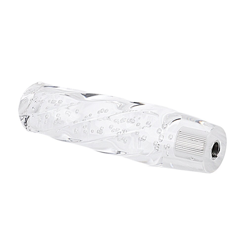 Brand New Universal VIP 200mm Transparent Manual Clear Twist Crystal Bubble Racing Gear Shift Knob M8 M10 M12