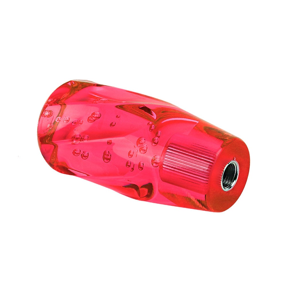 Brand New Universal VIP 100mm Transparent Manual Red Twist Crystal Bubble Racing Gear Shift Knob M8 M10 M12