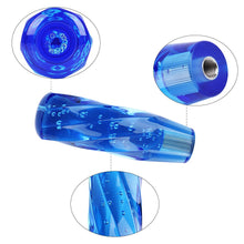 Load image into Gallery viewer, Brand New Universal VIP 150mm Transparent Manual Blue Twist Crystal Bubble Racing Gear Shift Knob M8 M10 M12