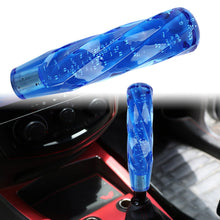 Load image into Gallery viewer, Brand New Universal VIP 200mm Transparent Manual Blue Twist Crystal Bubble Racing Gear Shift Knob M8 M10 M12