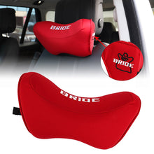 Load image into Gallery viewer, Brand New 1PCS Bride Red Car Neck Headrest Pillow Cloth Racing MEMORY FOAM