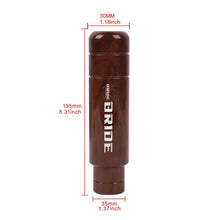 Load image into Gallery viewer, Brand New Universal 13CM Bride Aluminum Wood Manual Gear Stick Shift Knob Lever Shifter M8 M10 M12