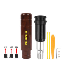 Brand New Universal Momo Aluminum Wood Automatic Gear Shift Knob Shifter Lever Head