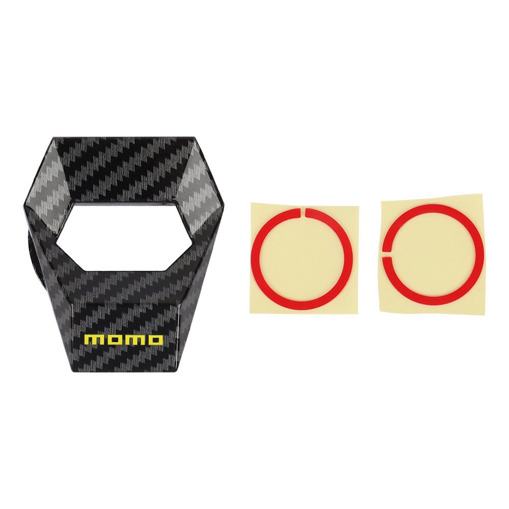 Brand New Universal Momo Carbon Fiber Style Car Engine Start Stop Push Button Switch Decoration Cover Cap Accessories