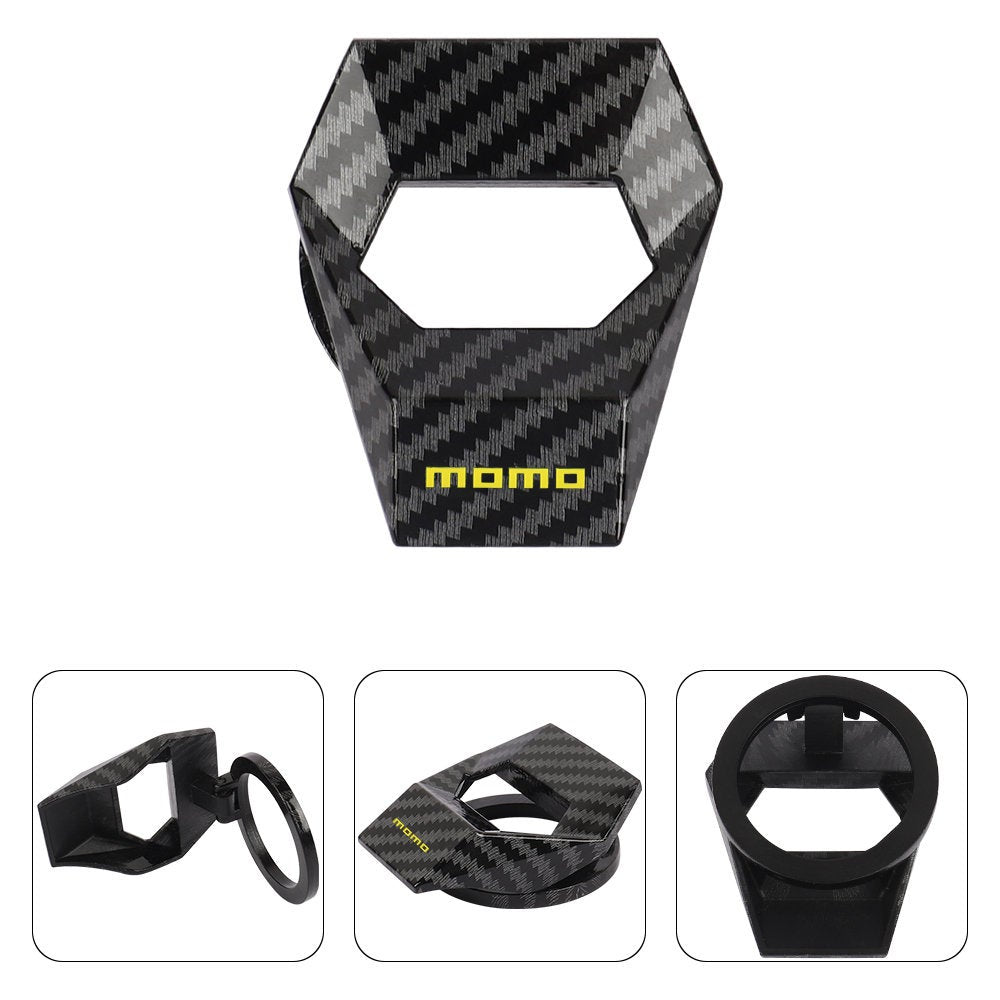 Brand New Universal Momo Carbon Fiber Style Car Engine Start Stop Push Button Switch Decoration Cover Cap Accessories