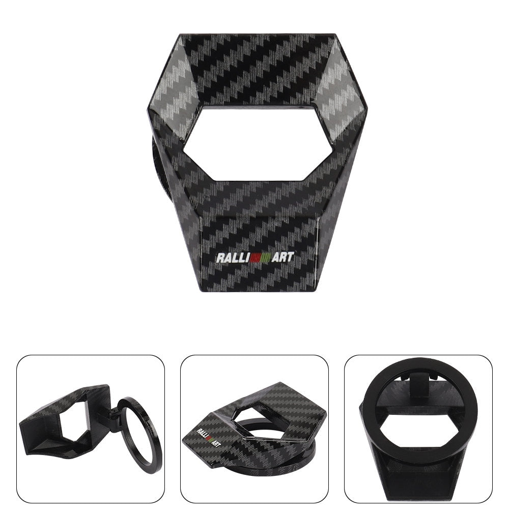 Brand New Universal Ralliart Carbon Fiber Style Car Engine Start Stop Push Button Switch Decoration Cover Cap Accessories