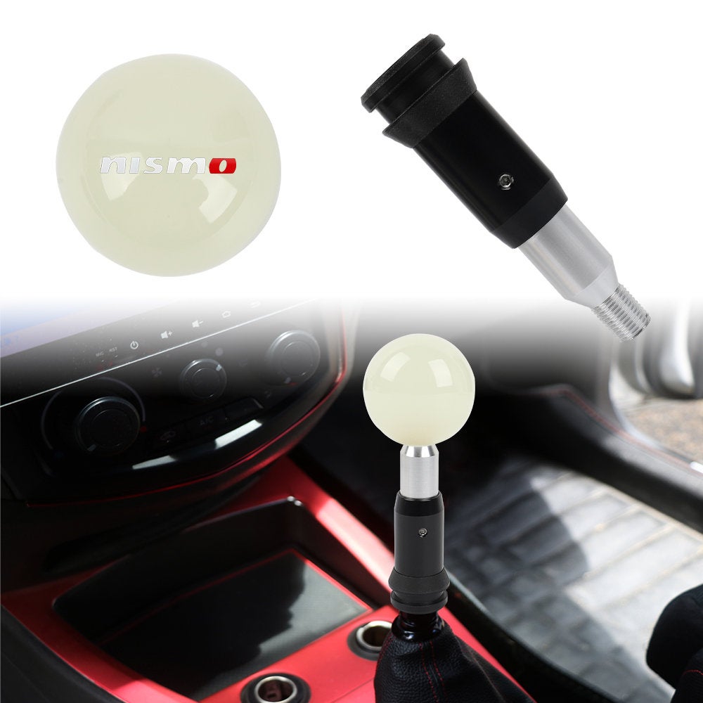 Brand New Jdm Nismo Universal Glow In the Dark Blue Round Ball Shift Knob M8 M10 M12 Adapter