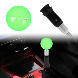 Brand New Jdm Mugen Universal Glow In the Dark Green Round Ball Shift Knob M8 M10 M12 Adapter
