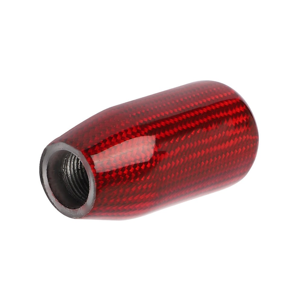 Brand New Universal V5 Red Real Carbon Fiber Car Gear Stick Shift Knob For MT Manual M12 M10 M8