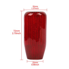 Load image into Gallery viewer, Brand New Universal V5 Red Real Carbon Fiber Car Gear Stick Shift Knob For MT Manual M12 M10 M8