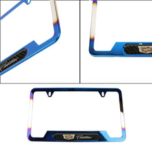 Load image into Gallery viewer, Brand New Universal 1PCS Cadillac Titanium Burnt Blue Metal License Plate Frame