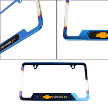 Load image into Gallery viewer, Brand New Universal 1PCS Chevrolet Titanium Burnt Blue Metal License Plate Frame
