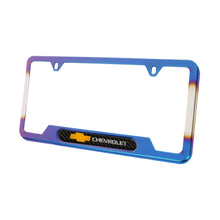 Load image into Gallery viewer, Brand New Universal 1PCS Chevrolet Titanium Burnt Blue Metal License Plate Frame