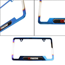 Load image into Gallery viewer, Brand New Universal 1PCS Mazda Titanium Burnt Blue Metal License Plate Frame