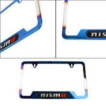 Load image into Gallery viewer, Brand New Universal 1PCS Nismo Titanium Burnt Blue Metal License Plate Frame