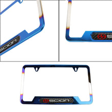 Load image into Gallery viewer, Brand New Universal 1PCS Scion Titanium Burnt Blue Metal License Plate Frame