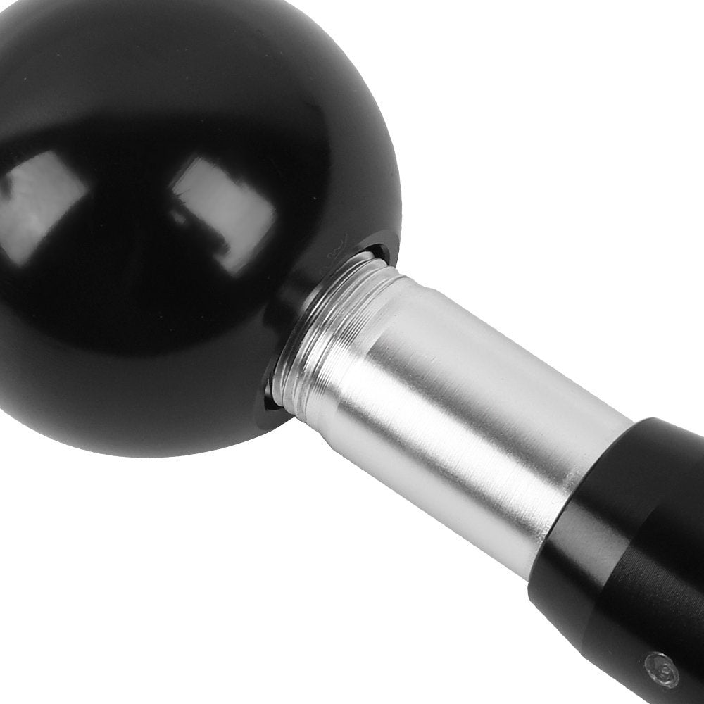 Brand New Universal Aluminum Black Round Ball Automatic Gear Stick Shift Knob Shifter