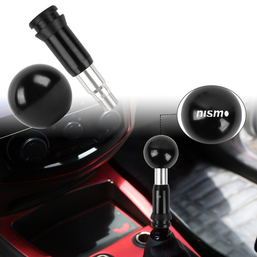 Brand New Universal Nismo Aluminum Black Round Ball Automatic Gear Stick Shift Knob Shifter