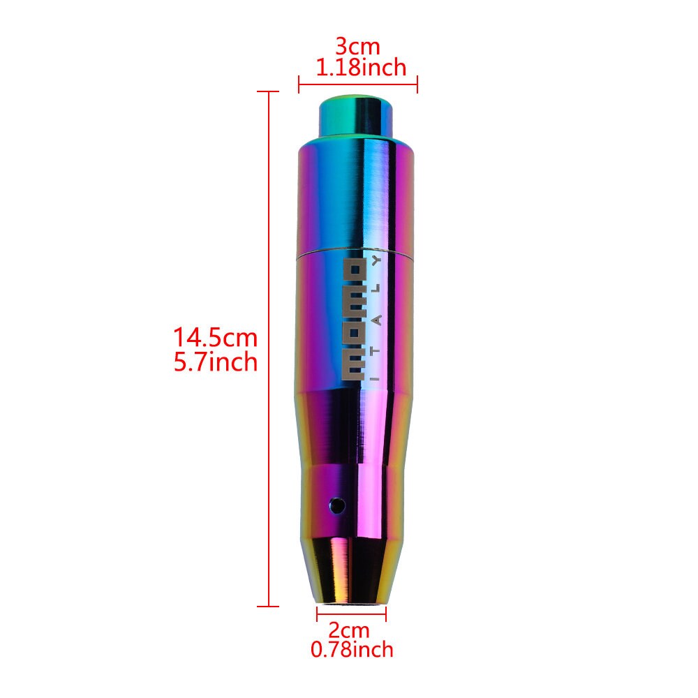 Brand New JDM Universal Momo Neo-Chrome Aluminum Automatic Stick Gear Shift Knob Shifter