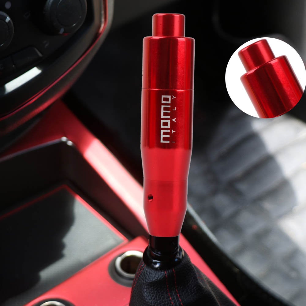 Brand New JDM Universal Momo Red Aluminum Automatic Stick Gear Shift Knob Shifter