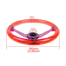 Load image into Gallery viewer, Brand New Universal JDM Momo 6-Hole 350mm Deep Dish Vip Red Crystal Bubble Neo Spoke STEERING WHEEL