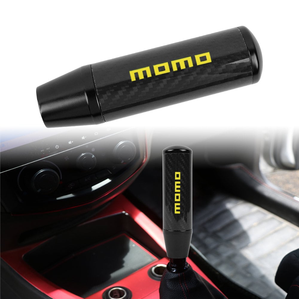Brand New 13CM Momo Universal Black Carbon Fiber Manual Gear Stick Shift Knob Lever Shifter M8 M10 M12