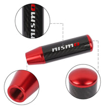 Load image into Gallery viewer, Brand New 13CM Nismo Universal Red Carbon Fiber Manual Gear Stick Shift Knob Lever Shifter M8 M10 M12