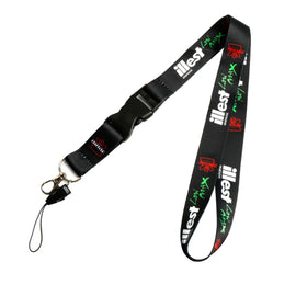 BRAND NEW ILLEST BRIDE Car Keychain Tag Rings Keychain JDM Drift Lanyard Black