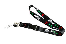 BRAND NEW ILLEST BRIDE Car Keychain Tag Rings Keychain JDM Drift Lanyard Black