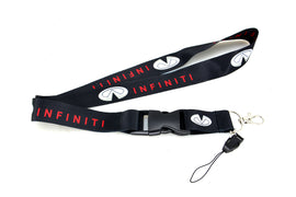 BRAND NEW INFINITI Car Keychain Tag Rings Keychain JDM Drift Lanyard Black