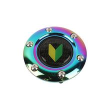 Load image into Gallery viewer, BRAND NEW JDM BEGINNER LEAF UNIVERSAL NEO CHROME CAR HORN BUTTON STEERING WHEEL CENTER CAP