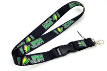 Load image into Gallery viewer, BRAND NEW I LOVE JDM Car Keychain Tag Rings Keychain JDM Drift Lanyard Black