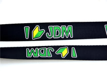 Load image into Gallery viewer, BRAND NEW I LOVE JDM Car Keychain Tag Rings Keychain JDM Drift Lanyard Black