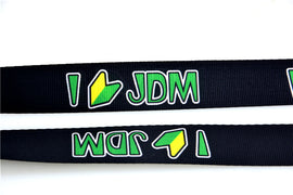 BRAND NEW I LOVE JDM Car Keychain Tag Rings Keychain JDM Drift Lanyard Black