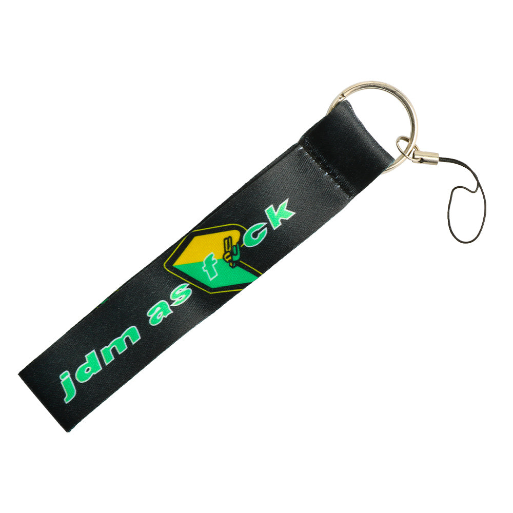 BRAND NEW JDM AS FCK DOUBLE SIDE Racing Cell Holders Keychain Universal