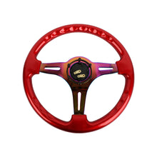 Load image into Gallery viewer, Brand New 350mm 14&quot; Universal Red Deep Dish ABS Racing Steering Wheel Neo-Chrome Spoke