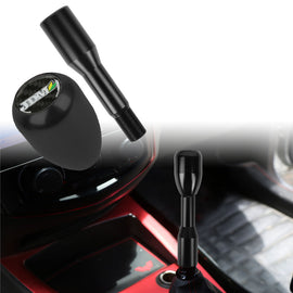 Brand New Universal Real Carbon Sticker JDM Aluminum Manual Gear Stick Black Shift Knob M8 M10 M12 & Black Shifter Extender Extension