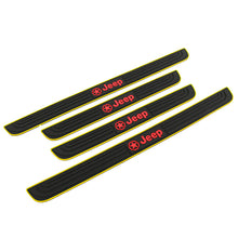 Load image into Gallery viewer, Brand New 4PCS Universal Jeep Yellow Rubber Car Door Scuff Sill Cover Panel Step Protector