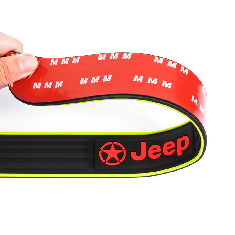 Brand New 4PCS Universal Jeep Yellow Rubber Car Door Scuff Sill Cover Panel Step Protector