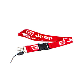 BRAND NEW JEEP Car Keychain Tag Rings Keychain JDM Drift Lanyard Red