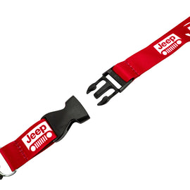 BRAND NEW JEEP Car Keychain Tag Rings Keychain JDM Drift Lanyard Red