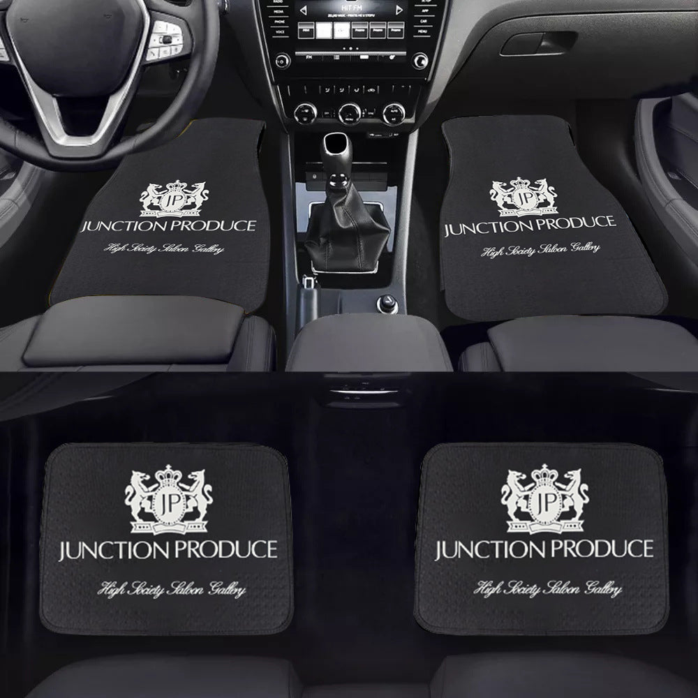Brand New 4PCS JUNCTION PRODUCE Racing Black Fabric Car Floor Mats Interior Carpets