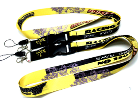 BRAND NEW J's Racing Car Keychain Tag Rings Keychain JDM Drift Lanyard Yellow