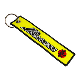 BRAND NEW JDM J'S RACING YELLOW DOUBLE SIDE Racing Cell Holders Keychain Universal