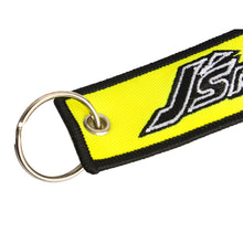 Load image into Gallery viewer, BRAND NEW JDM J&#39;S RACING YELLOW DOUBLE SIDE Racing Cell Holders Keychain Universal