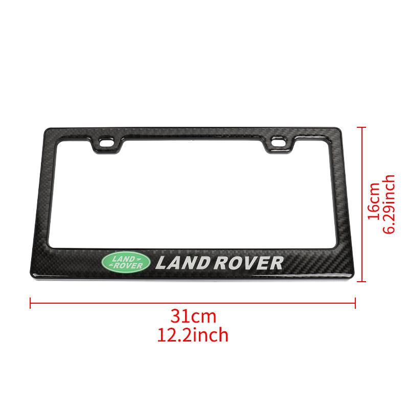 Brand New Universal 100% Real Carbon Fiber Land Rover License Plate Frame - 2PCS