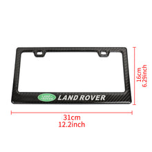 Load image into Gallery viewer, Brand New Universal 100% Real Carbon Fiber Land Rover License Plate Frame - 2PCS
